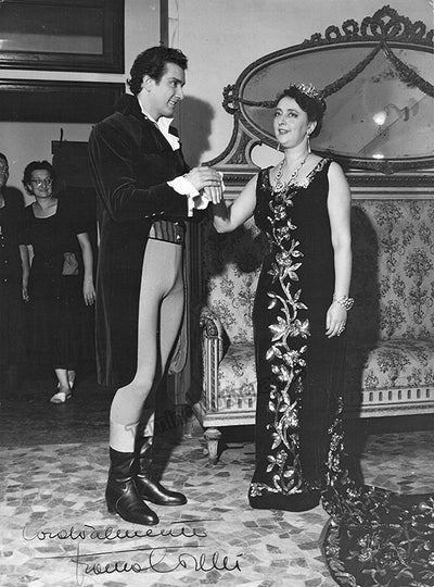 With Simona Dall'Argine in Tosca offstage