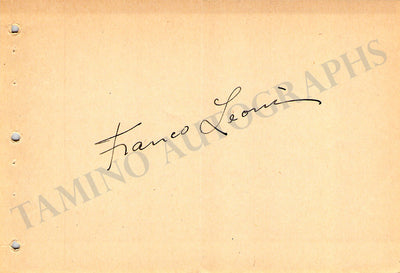 Leoni, Franco - Signed Album Page