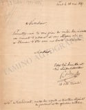 Sudre, Francois - Set of 2 Autograph Letters Signed