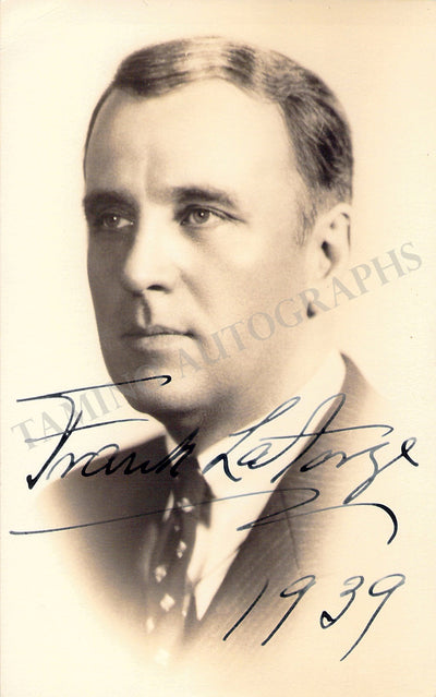 La Forge, Frank - Signed Photograph 1939