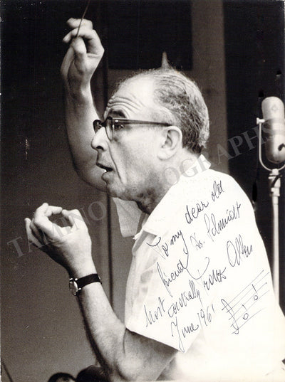 Allers, Franz - Signed Photograph with Music Quote 1961