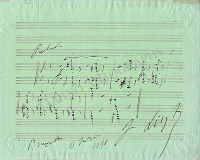 Liszt, Franz - Autograph Music Quote Signed