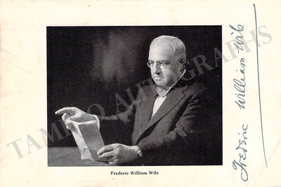 Wile, Frederic W. Signed Photograph 1932