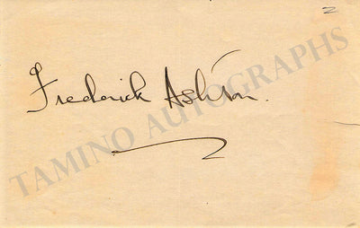 Ashton, Frederick - Signed Album Page