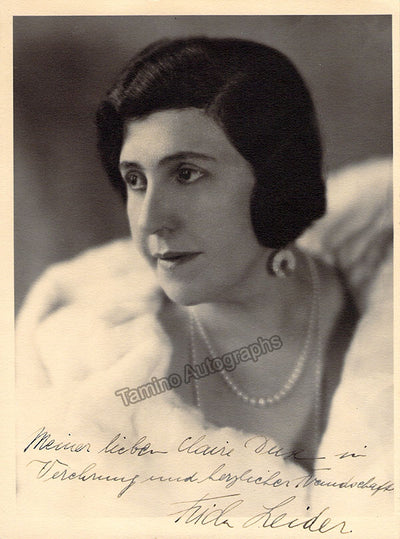 Leider, Frida - Signed Photograph