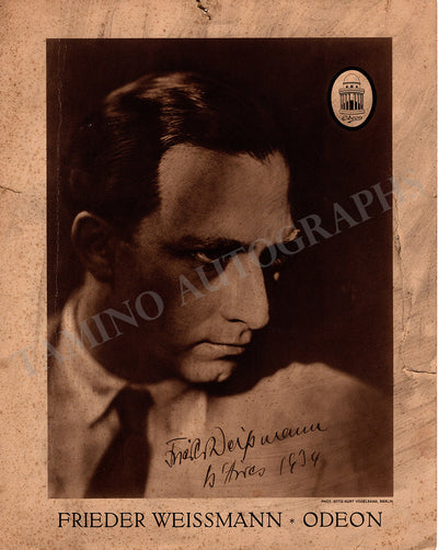 Weissmann, Frieder - Signed Photograph 1934