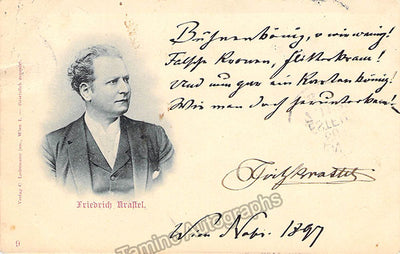 Krastel, Friedrich - Signed Photograph 1897