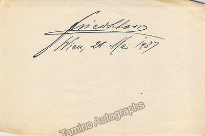 Schorr, Friedrich - Signed Album Page Vienna 1937