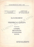 Gulda, Friedrich - Set of 8 Concert Programs Vienna 1946-1961