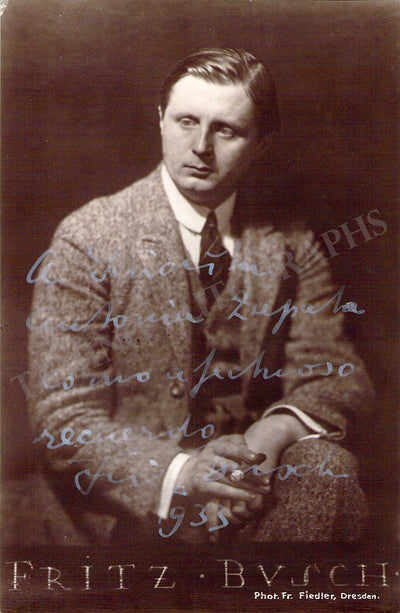 Busch, Fritz - Signed Photograph 1935