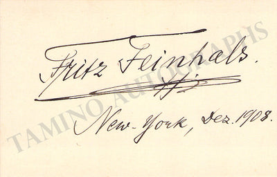 Feinhals, Fritz - Signed Card 1908
