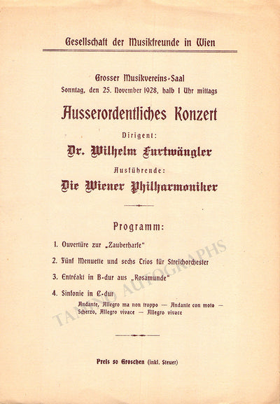 Schubert Festival (Nov 25 1928)