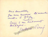 Pierne, Gabriel - Signed Card