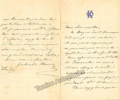 Krauss, Gabrielle - Autograph Manuscripts (Various Options)