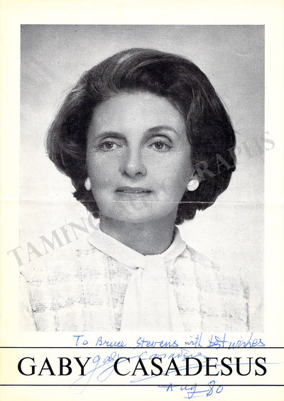 Casadesus, Gaby - Signed Brochure 1980