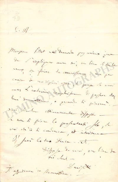 Donizetti, Gaetano - Autograph Letter Signed