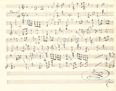 Donizetti, Gaetano - Autograph Music Quote Signed 1824
