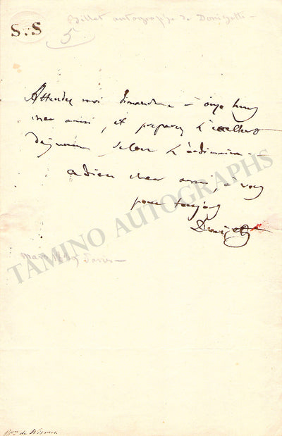 Autograph Note Signed II (no date)