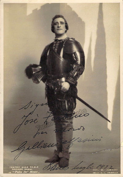 Masini, Galliano - Signed Photograph in Palla de Mozzi World Premiere