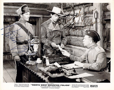Cooper, Gary - Foster, Preston - Signed Photograph in "Northwest Mounted Police"