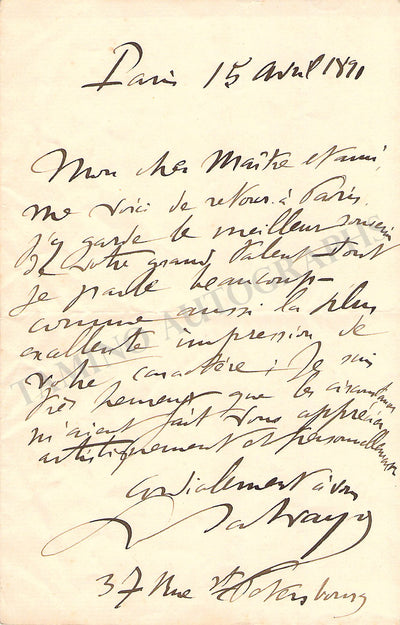 Salvayre, Gaston - Set of 2 Autograph Letters Signed