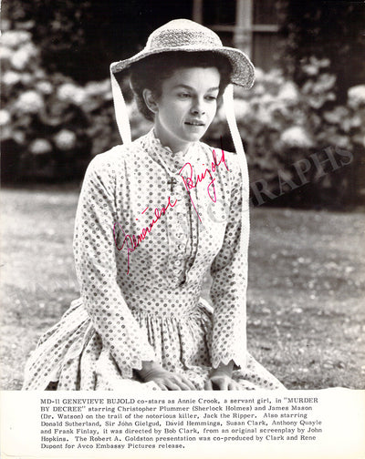 Bujold, Genevieve - Signed Photo in "Murder by Decree"
