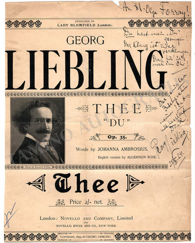 Liebling, Georg - Signed Page 1924