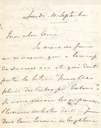 Osborne, George Alexander - Set of 5 Autograph Letters Signed