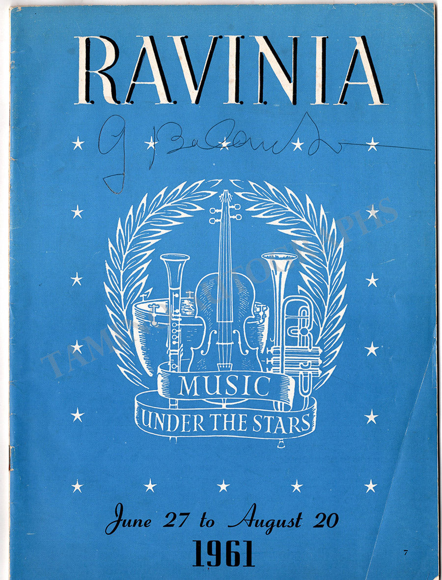 Balanchine, George - Signed Program Ravinia Festival 1961