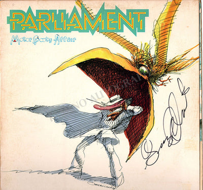 Clinton, George - Signed LP Sleeve "Motor Booty Affair"