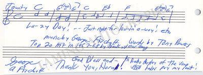 Fischoff, George - Autograph Music Quote Signed