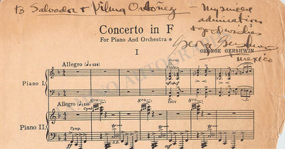 Gershwin, George - Signed Score Clip