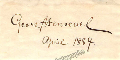 Henschel, Georg - Signature Cut 1884