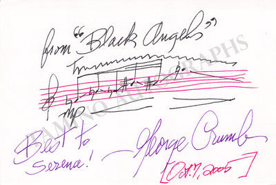 Autograph Music Quote Signed (2005)