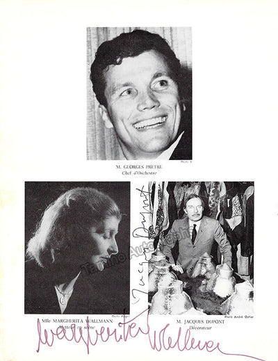 Wallmann, Margarete & Others - Signed Program Page