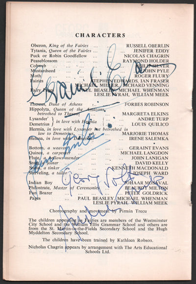 Solti, Georg - Evans, Geraint & Others - Signed Program 1961 ROH