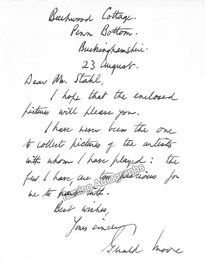 Moore, Gerald - Autograph Letter Signed