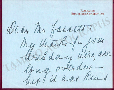 Farrar, Geraldine - Letter Archive 1938-1939