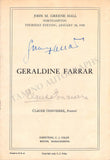 Farrar, Geraldine - Signed Program 1929
