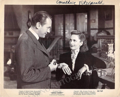 Fitzgerald, Geraldine - Signed Photograph in "The Strange Affair of Uncle Harry"