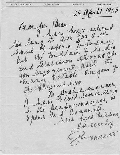 Autograph Letter Signed (1963)