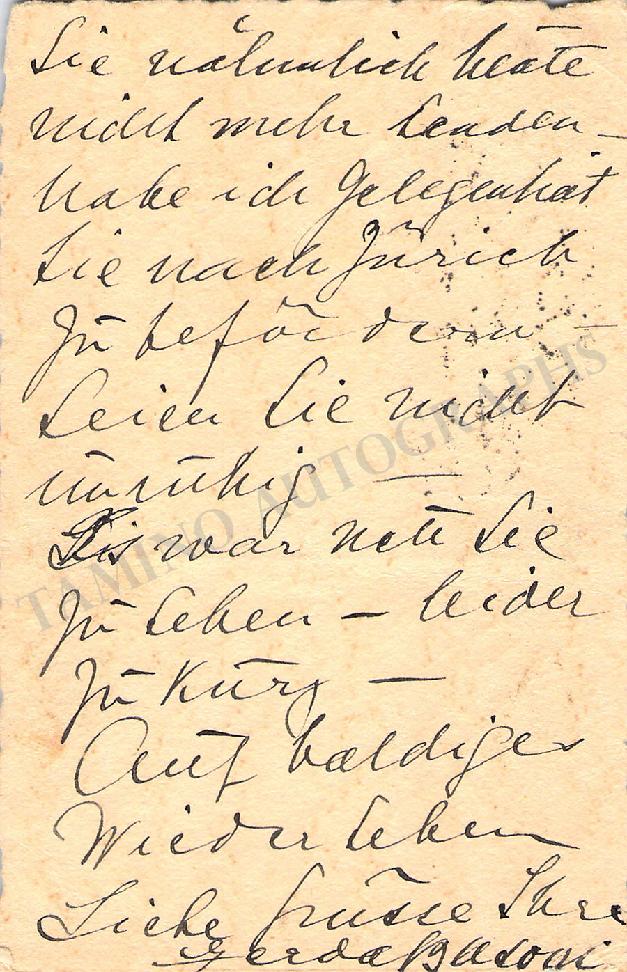 Busoni, Gerda Autograph Letter Signed