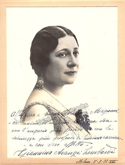 Arangi-Lombardi, Giannina - Signed Photograph
