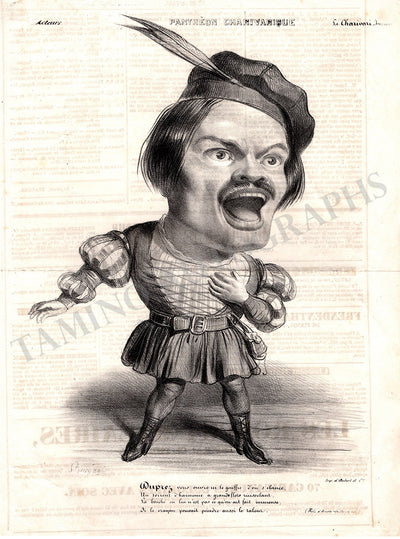 Duprez, Gilbert - Vintage Caricature Lithograph
