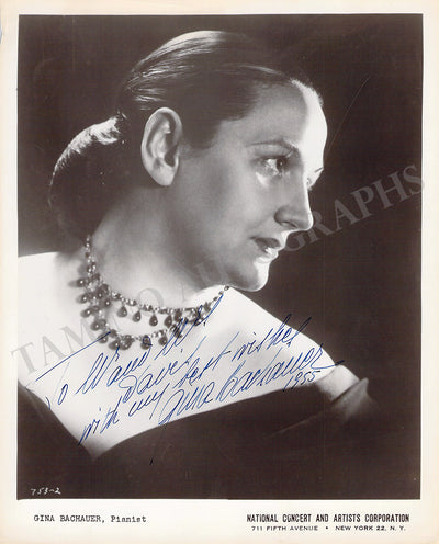 Bachauer, Gina - Signed Photograph