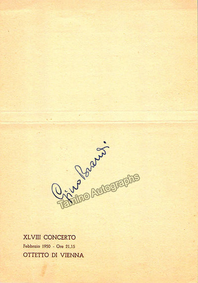 Brandi, Gino - Signed Program Bologna 1950