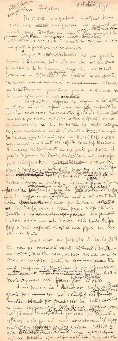 Barini, Giorgio - Set of 2 Autograph Letters Signed