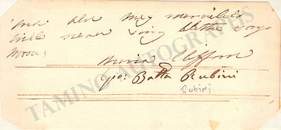 Rubini, Giovanni Battista - Signature Cut