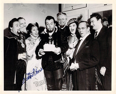 Backstage with Gobbi, Tucker, Votto, Christoff and others in Don Carlo