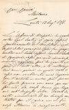 Capponi, Giuseppe - Autograph Letter Signed 1871